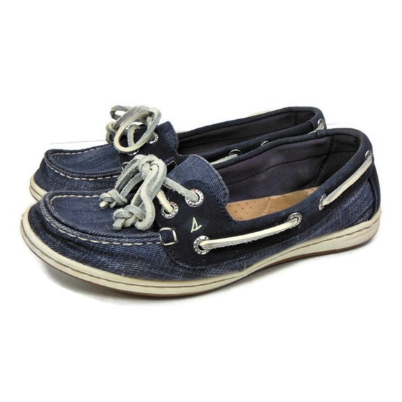 sperry denim boat shoes